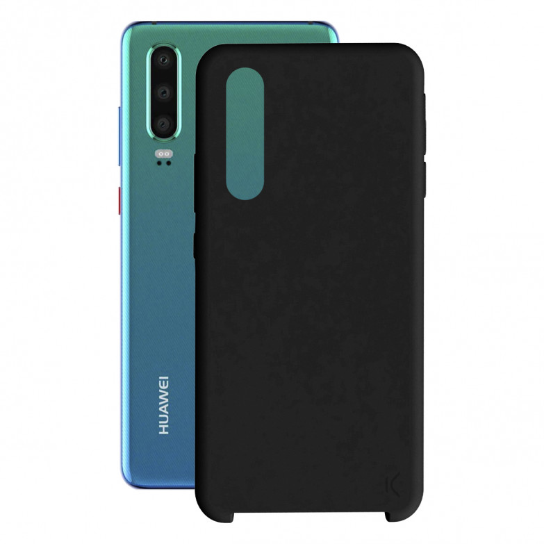 Funda para Huawei P30, Semirrígida, Negro