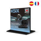 KSIX UltimAI display stand, Spanish + French, dummy not included, 21 x 19 x 10 cm, PVC