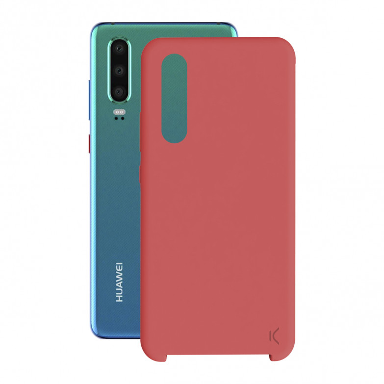 Ksix Soft Silicone Case For Huawei P30 Red