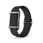 KSIX Vitalis Smartband, 30-day battery life, health monitoring, notifications, 5ATM, 2 nylon straps, black
