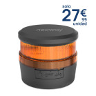 Luz de emergencia NEOWAY V16, Servicio Alta matrícula + verificación GPS, SIM prepagada hasta 2038, Pila incl, Homologada DGT