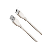 Cable de carga y datos USB-A a USB-C KSIX, Materiales eco, 1 m, Blanco