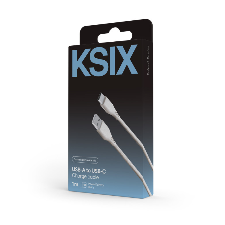 USB-A to USB-C KSIX charge and data...