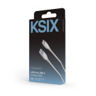 USB-A to USB-C KSIX charge and data cable, Eco materials, 1 m, White