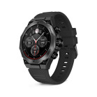 KSIX Titanium Smartwatch, 1.43" AMOLED display, 2 straps, 7-day battery life, sports and health modes, calls, black