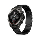 KSIX Titanium Smartwatch, 1.43" AMOLED display, 2 straps, 7-day battery life, sports and health modes, calls, black