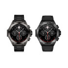 KSIX Titanium Smartwatch, 1.43" AMOLED display, 2 straps, 7-day battery life, sports and health modes, calls, black