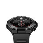 KSIX Titanium Smartwatch, 1.43" AMOLED display, 2 straps, 7-day battery life, sports and health modes, calls, black
