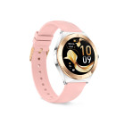 Smartwatch KSIX Lya, Pantalla AMOLED 1.19”, Aut. 7 días, Correa metal y silicona rosa, Modos deporte y salud, Llamadas