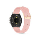 Smartwatch KSIX Lya, Pantalla AMOLED 1.19”, Aut. 7 días, Correa metal y silicona rosa, Modos deporte y salud, Llamadas