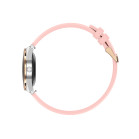 Smartwatch KSIX Lya, Pantalla AMOLED 1.19”, Aut. 7 días, Correa metal y silicona rosa, Modos deporte y salud, Llamadas