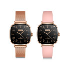 Smartwatch KSIX Iria, Pantalla AMOLED 1.7”, Aut. 4 días, Correa metal y silicona, Modos deporte y salud, Llamadas, Rosa