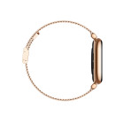 KSIX Iria Smartwatch, 1.7" AMOLED display, 4-day battery life, gold metal and pink silicone strap, sports + health modes