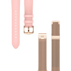 KSIX Iria Smartwatch, 1.7” AMOLED Dis, 4-Day Battery life, Metal & Silicone Straps, Fitness & Health Modes, Calls, Pink