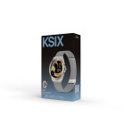 Smartwatch KSIX Lya, Pantalla AMOLED 1.19”, Aut. 7 días, Correa metal y silicona rosa, Modos deporte y salud, Llamadas