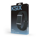 KSIX Vitalis Smartband, 30-day battery life, health monitoring, notifications, 5ATM, 2 nylon straps, black