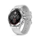 Smartwatch KSIX Titanium, Pantalla AMOLED 1,43”, 2 correas, Aut. 5 días, Modos deporte y salud, Llamadas, Plateado
