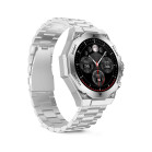 Smartwatch KSIX Titanium, Pantalla AMOLED 1,43”, 2 correas, Aut. 5 días, Modos deporte y salud, Llamadas, Plateado