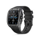 Smartwatch KSIX Hero 2, IPS 1,76”, Batería 7 días, IP68, Caja aleación zinc gris, Correa silicona negra