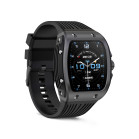 KSIX Hero 2 Smartwatch, 1.76" IPS display, 5-day battery life, IP68 rating, grey zinc alloy case, black silicone strap