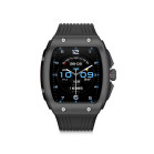 Smartwatch KSIX Hero 2, IPS 1,76”, Batería 7 días, IP68, Caja aleación zinc gris, Correa silicona negra