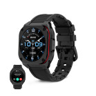 KSIX Zenthium Smartwatch, 1.32" AMOLED, 5-day battery life, IP68, silicone strap, black