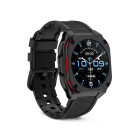 KSIX Zenthium Smartwatch, 1.32" AMOLED, 30-day battery life, IP68, silicone strap, black