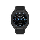 KSIX Zenthium Smartwatch, 1.32" AMOLED, 30-day battery life, IP68, silicone strap, black