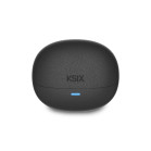 Auriculares inalámbricos KSIX ClipOn, USB-C, Diseño Open Ear, Diseño C-Bridge, 4h+15h auto., Llamadas, Control táctil, Negro