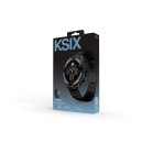 KSIX Titanium Smartwatch, 1.43" AMOLED display, 2 straps, 7-day battery life, sports and health modes, calls, black