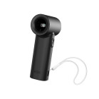 KSIX AirGo Turbo Portable Fan, 5 speeds, Hanging, LED Display, USB-C, Air Speed 9.0 m/s, 17,400 RPM, black