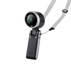 KSIX AirGo Flex 180º portable folding fan, 5 speeds, hanging, LED display, USB-C, air speed 9.0 m/s, 13,550 RPM, black