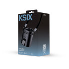 KSIX AirGo Belt multi-position portable fan, 4 speeds, hanging, double clip, USB-C, air speed 8.8 m/s, 13,000 RPM, black