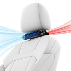 KSIX AirGo Car headrest fan, 3 speeds, portable, USB-C, air speed 7.2 m/s, 3,321 RPM, black