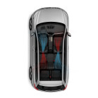 KSIX AirGo Car headrest fan, 3 speeds, portable, USB-C, air speed 7.2 m/s, 3,321 RPM, black