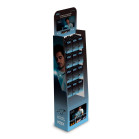 KSIX neck light floor display, 44 x 177 x 29 cm, cardboard, 12 hooks.