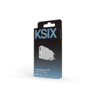 Cargador de red XtraSlim KSIX 20W GaN, Power Delivery + PPS, Multipuerto USB-C +  USB-A, Blanco