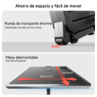 Bicicleta Estática Plegable Kingsmith W1B 3 en 1, 6 posiciones, 8 Niveles, 120kg, Escritorio Integrado