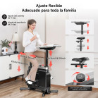 Kingsmith W1B 3-in-1 Foldable Exercise Bike, 6 positions, 8 Levels, 120kg, Integrated Desk