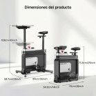 Bicicleta Estática Plegable Kingsmith W1B 3 en 1, 6 posiciones, 8 Niveles, 120kg, Escritorio Integrado