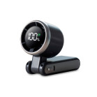 KSIX AirGo Flex 180º portable folding fan, 5 speeds, hanging, LED display, USB-C, air speed 9.0 m/s, 13,550 RPM, black