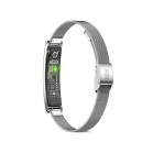 KSIX Serena ultra-light smartband with display, 100 sport and sleep modes, 7-day battery life, 2 straps, silver case