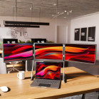 Laptop triple display, 15.6", Full HD IPS, 100% sRGB, 60 Hz, HDR, foldable, 65W PD