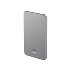 KSIX Magnetic Powerbank 3.000 mAh ultra slim, wireless charging 15W, Power Delivery 20W, aluminium, USB-C cable included, Grey