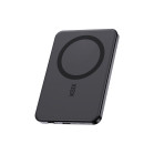 KSIX Magnetic Powerbank 5.000 mAh, ultra-slim wireless external battery with digital display and USB-C PD 20W, Black