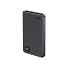 KSIX Magnetic Powerbank 5.000 mAh, ultra-slim wireless external battery with digital display and USB-C PD 20W, Black