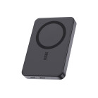 KSIX Magnetic Powerbank 10.000 mAh with Wireless Charging 15W, Power Delivery 20W and Digital Display, Black