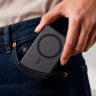 KSIX Magnetic Powerbank 10.000 mAh with Wireless Charging 15W, Power Delivery 20W and Digital Display, Black