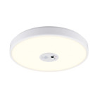 Plafón inteligente KSIX HomeGuard, cámara HD WiFi, sensor PIR, luz CCT 3000K-6000K, 2.500lm, App Tuya, Ø38 x 8 cm, Blanco
