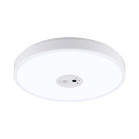 KSIX HomeGuard Smart Ceiling Light, HD WiFi camera, PIR sensor, 3000K–6000K CCT light, 2,500lm, Tuya app, Ø38x8 cm, White